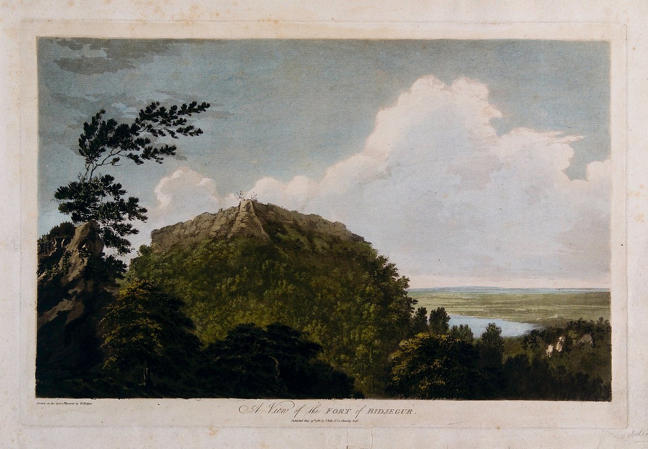 Pohled na pevnost Bidjegur od William Hodges