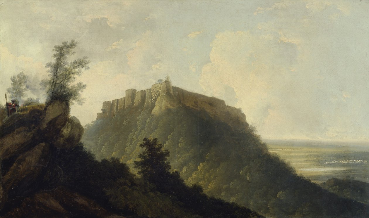 Pevnost Bidjegur, kolem roku 1784 (olej na plátně) (viz také 150249) od William Hodges