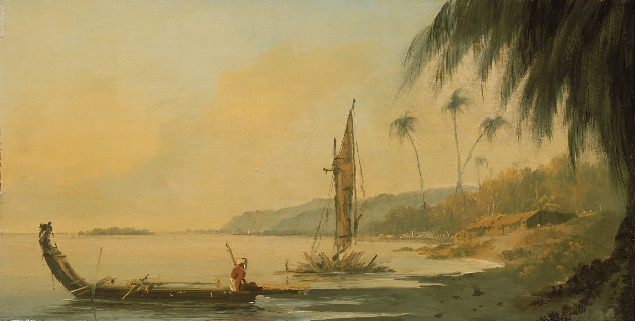 Pohled z Point Venus, ostrov Otaheite (Tahiti) od William Hodges