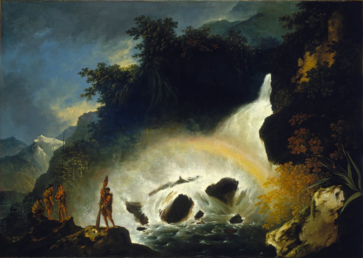 Vodopád v zátoce Dusky Bay, duben 1773 od William Hodges