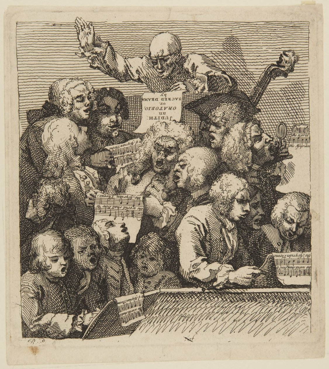 Sbor zpěváků od William Hogarth
