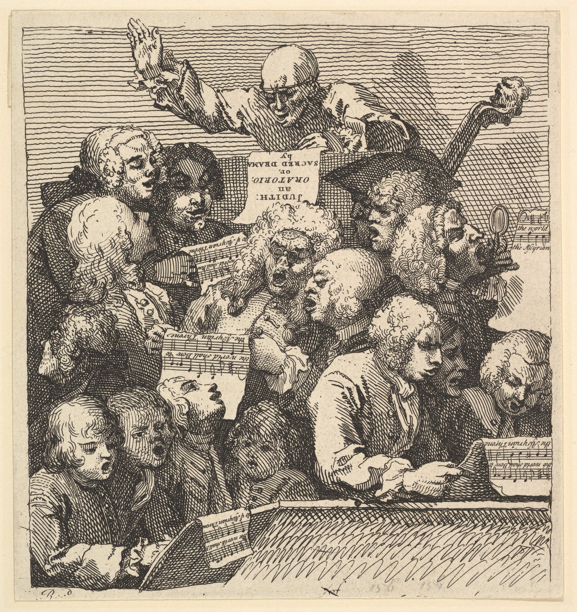 Chorus of Singers, nebo The Oratorio, prosinec 1732. od William Hogarth
