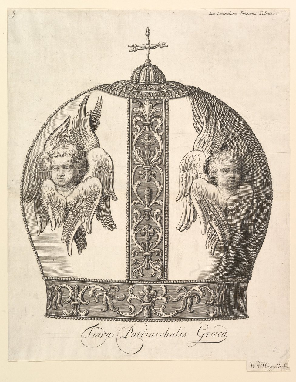 Řecká patriarchální koruna - Tiara Patriarchalis Graeca Aubry de La Mottrayes Travels..., 1723-24. od William Hogarth