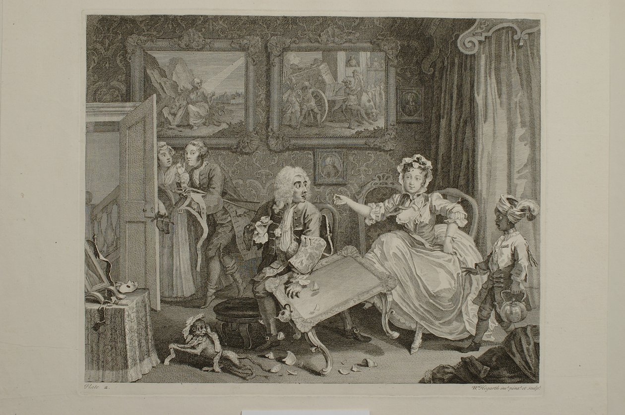 Cesta nevěstky: Tabulka 2 od William Hogarth