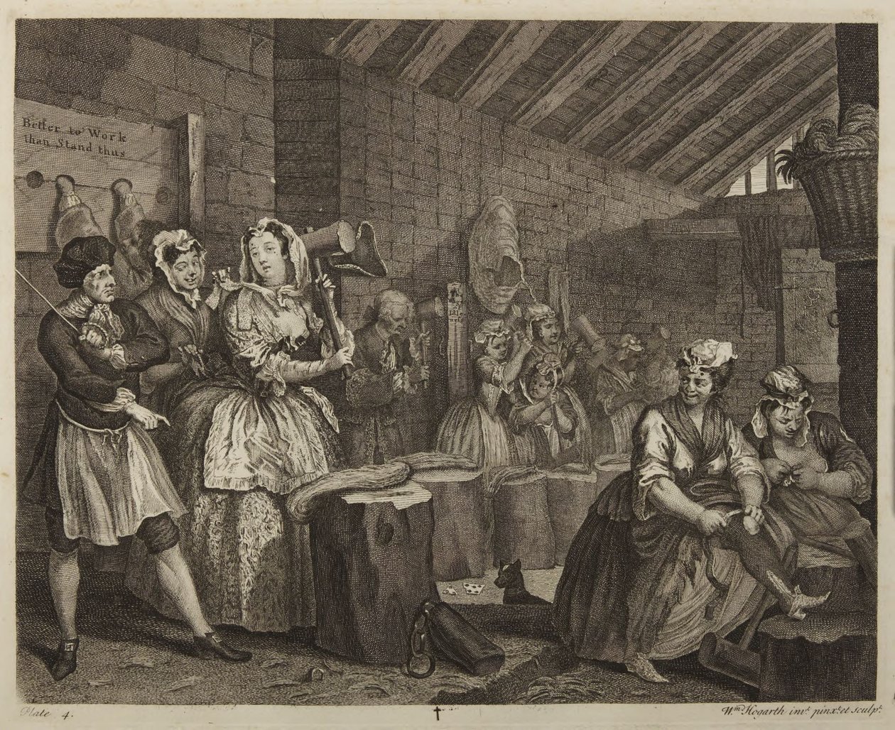 Cesta nevěstky, deska č. 4 od William Hogarth
