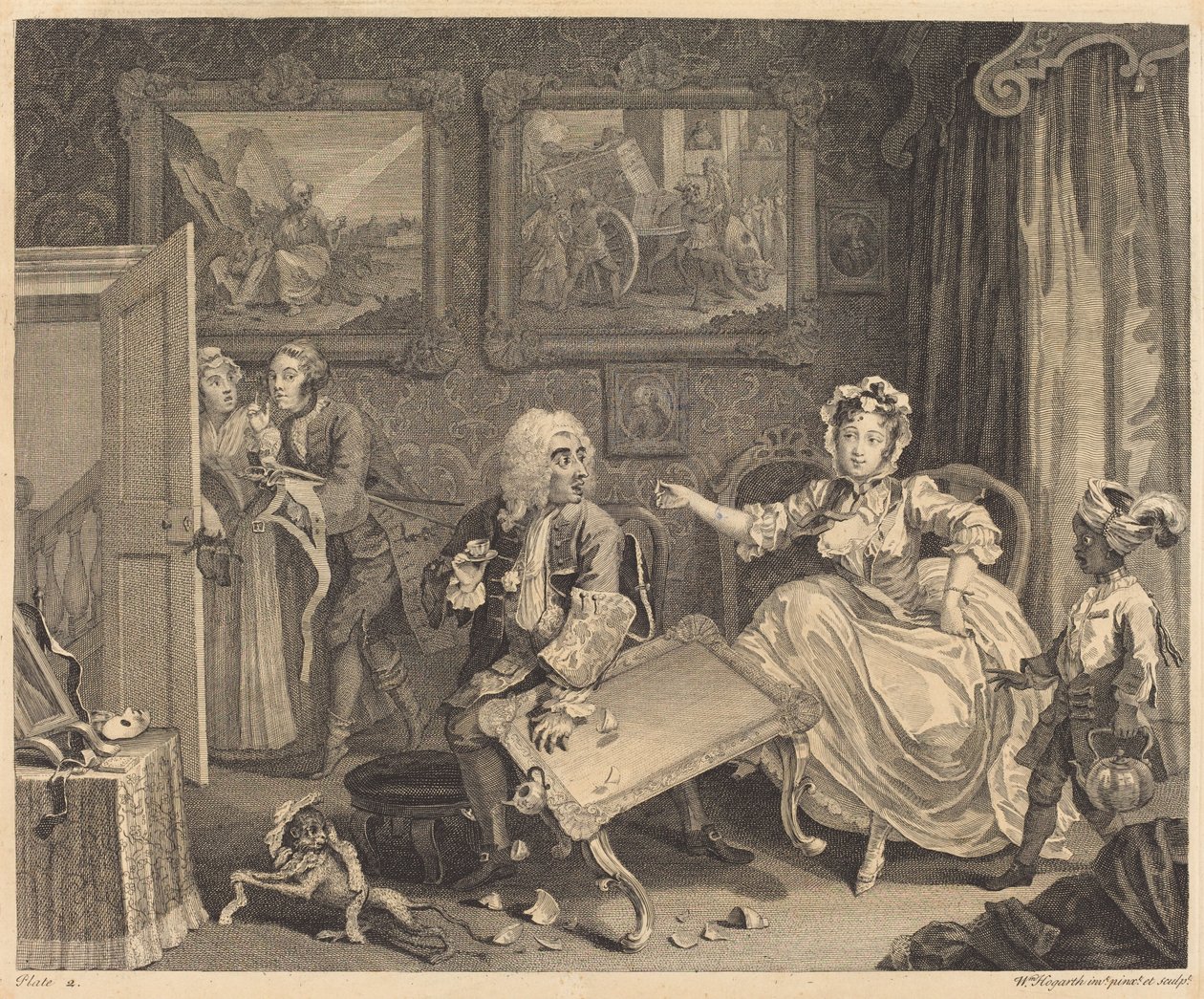 Nevěstin pokrok: pl.2 od William Hogarth