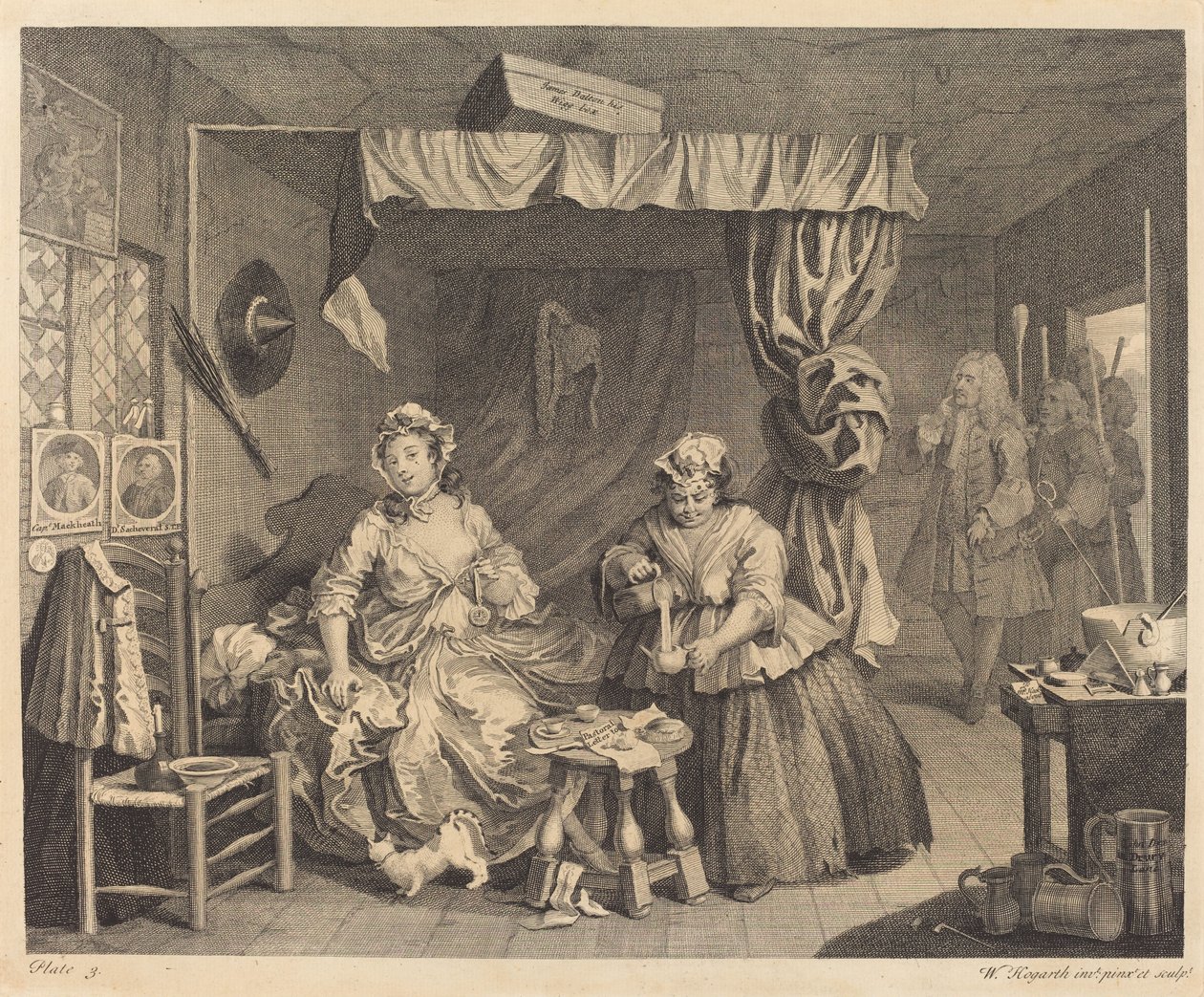 Nevěstin pokrok: pl.3 od William Hogarth