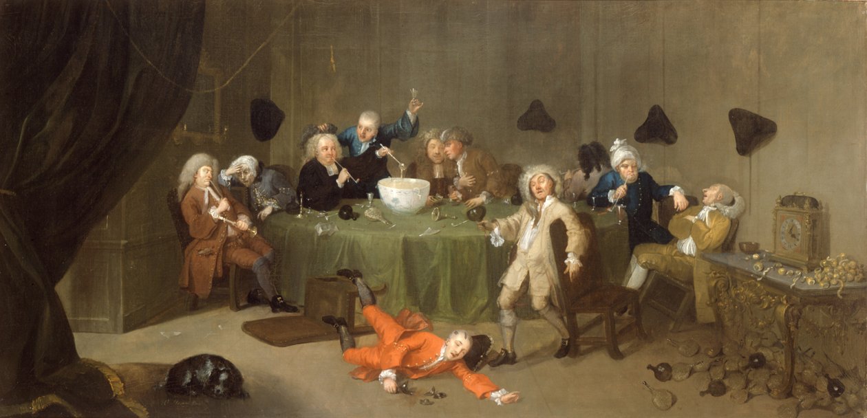 Půlnoční moderní rozhovor, c.1732 od William Hogarth