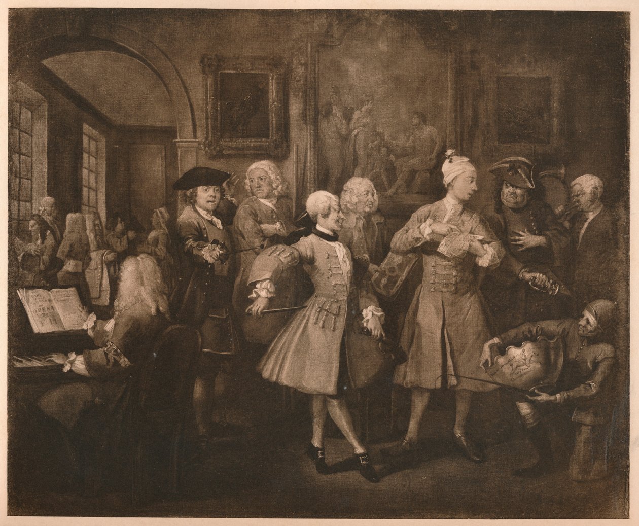 A Rakes Progress - 2: The Levée, 1733. od William Hogarth