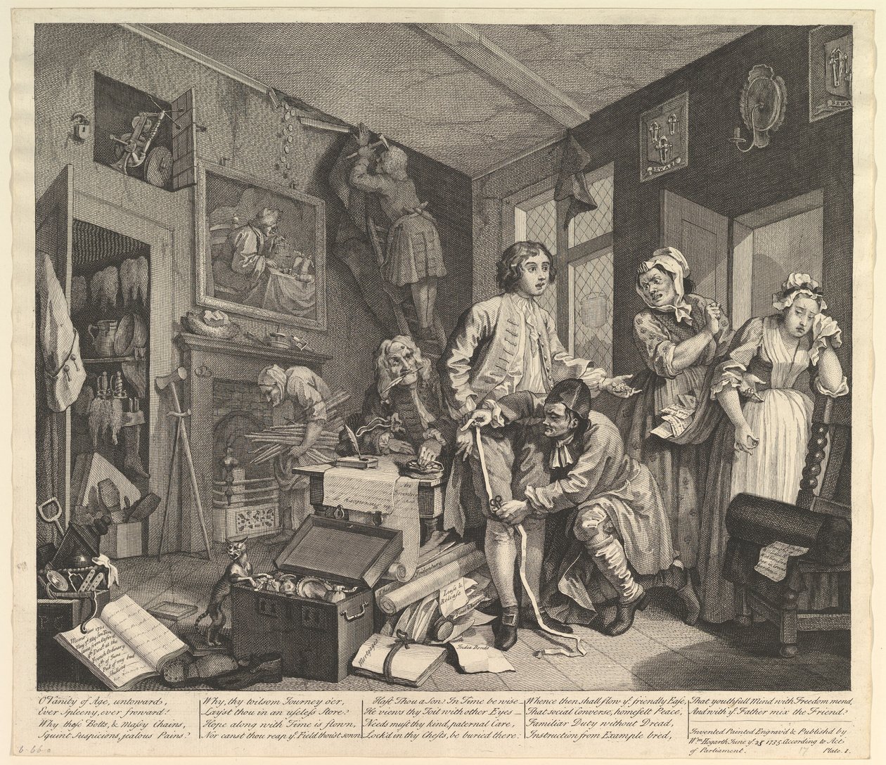 A Rakes Progress, deska 1, 25. června 1735. od William Hogarth