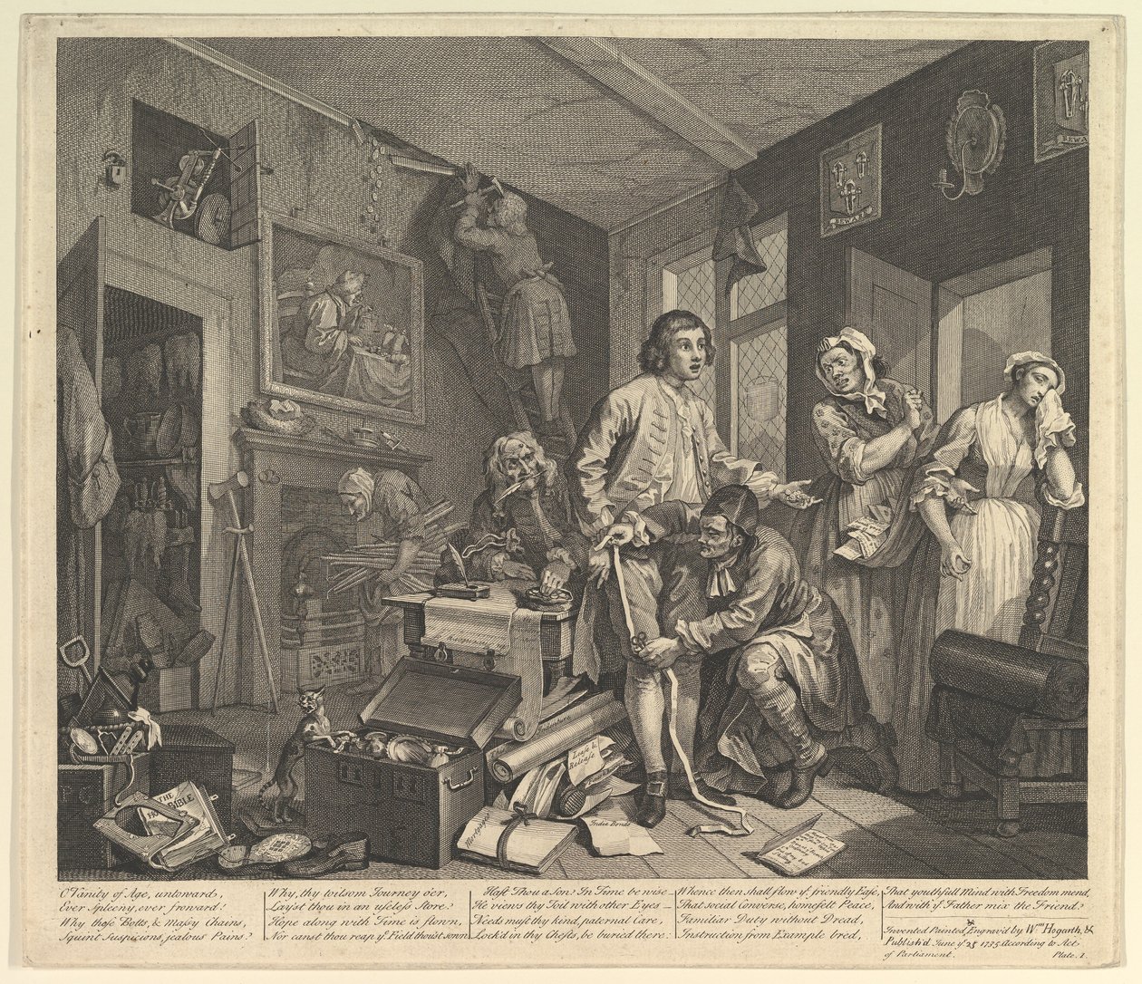 A Rakes Progress, deska 1, 25. června 1735. od William Hogarth