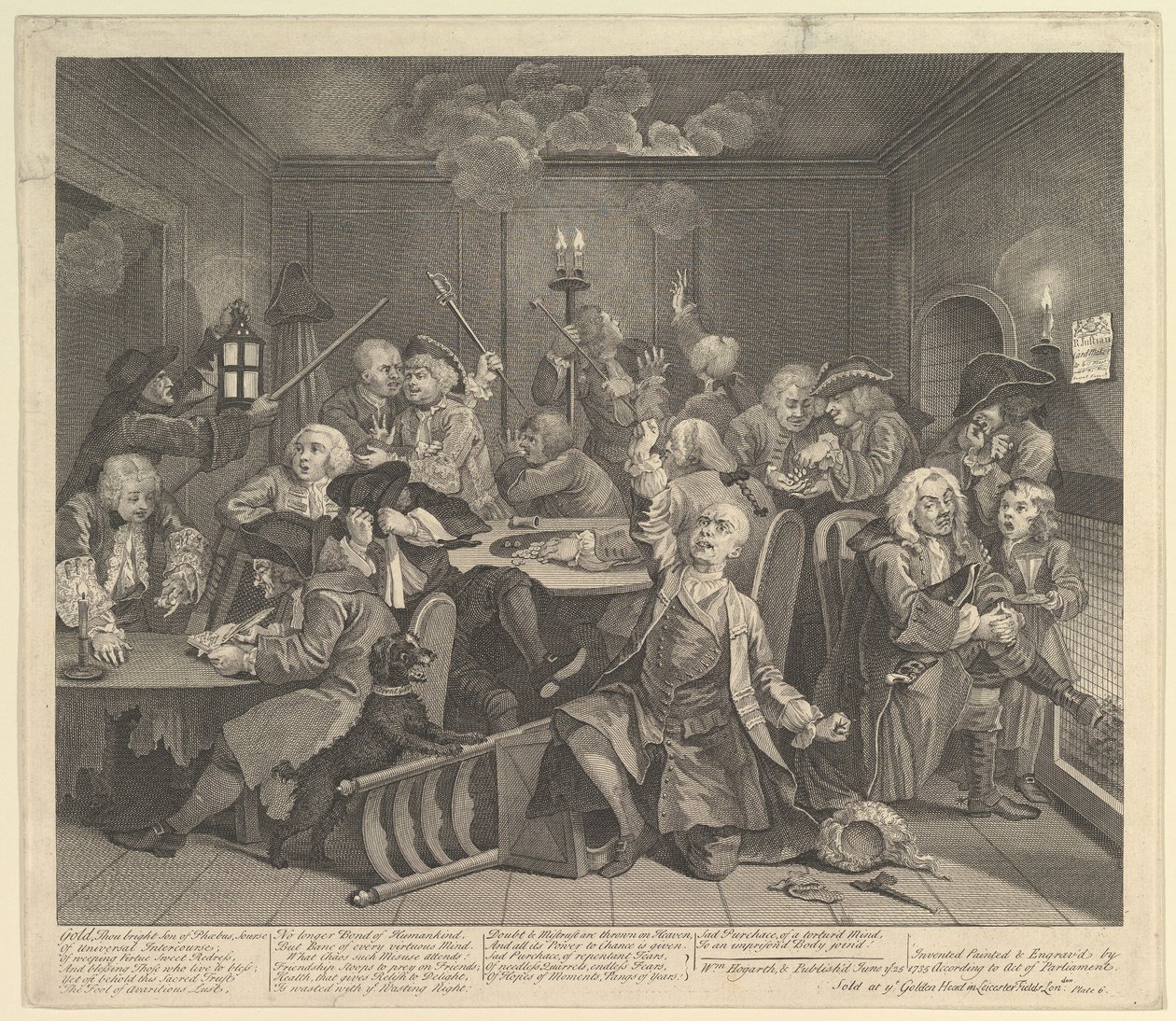 A Rakes Progress, deska 6, 25. června 1735. od William Hogarth