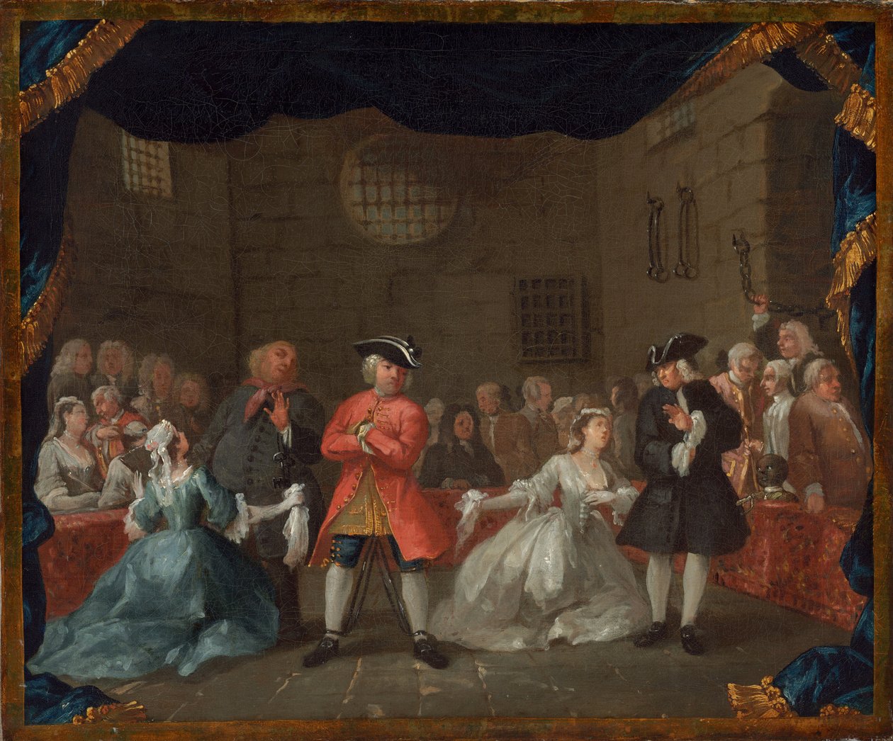 Scéna z Žebrácké opery od William Hogarth