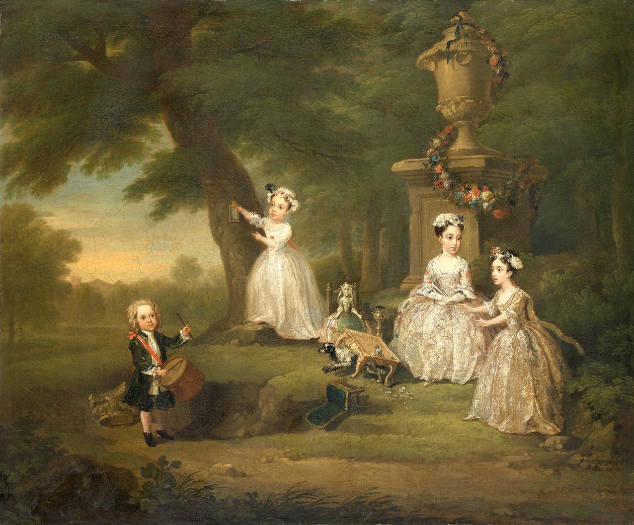 „Čajový dýchánek pro děti“, 1730 od William Hogarth