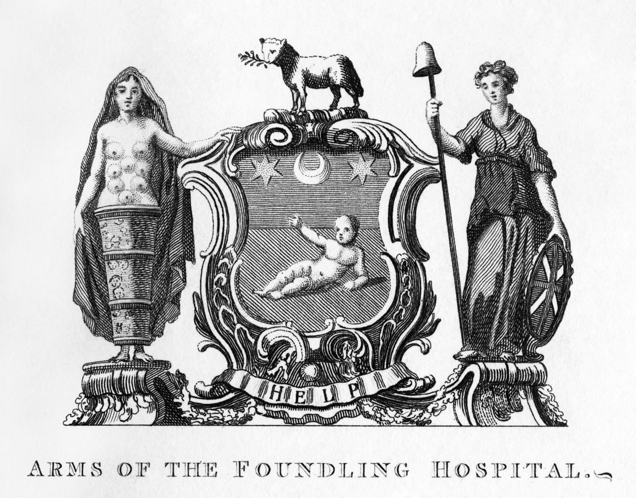 Arms of the Foundling Hospital od Williama Hogartha od William Hogarth