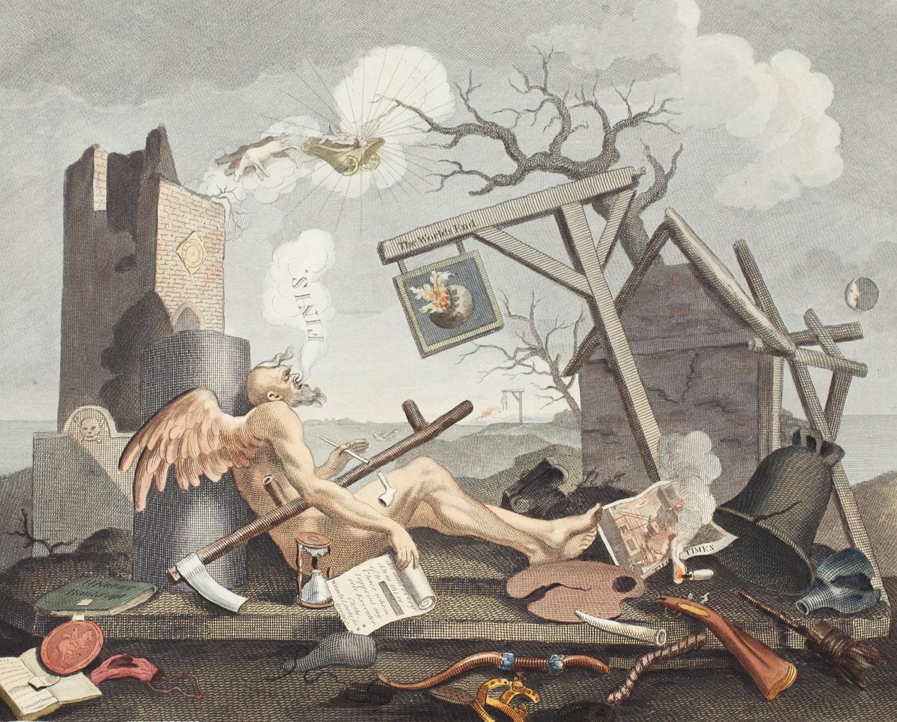 Bathos, Manner of Sinking, v Sublime Paintings vepsaných obchodníkům s temnými obrazy, ilustrace z 