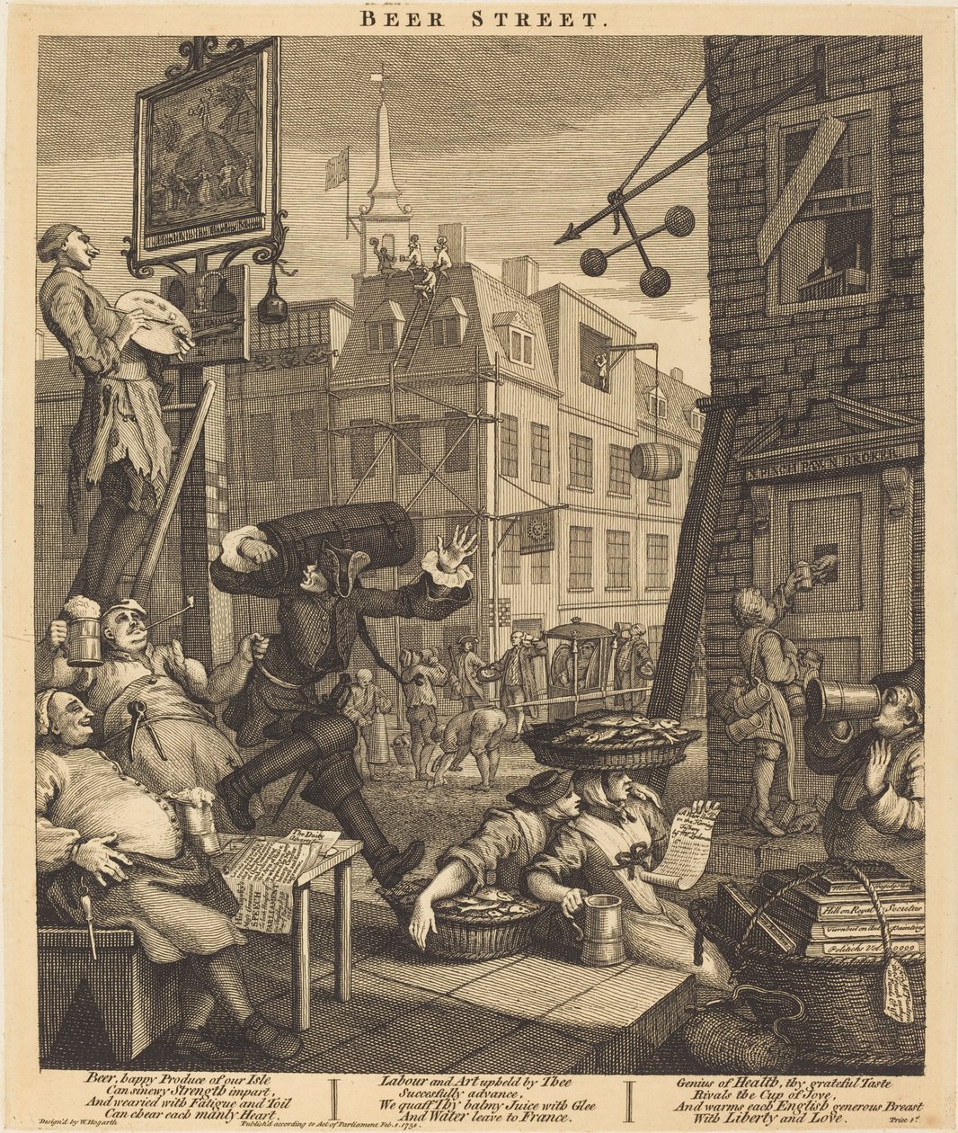 Pivní ulice od William Hogarth