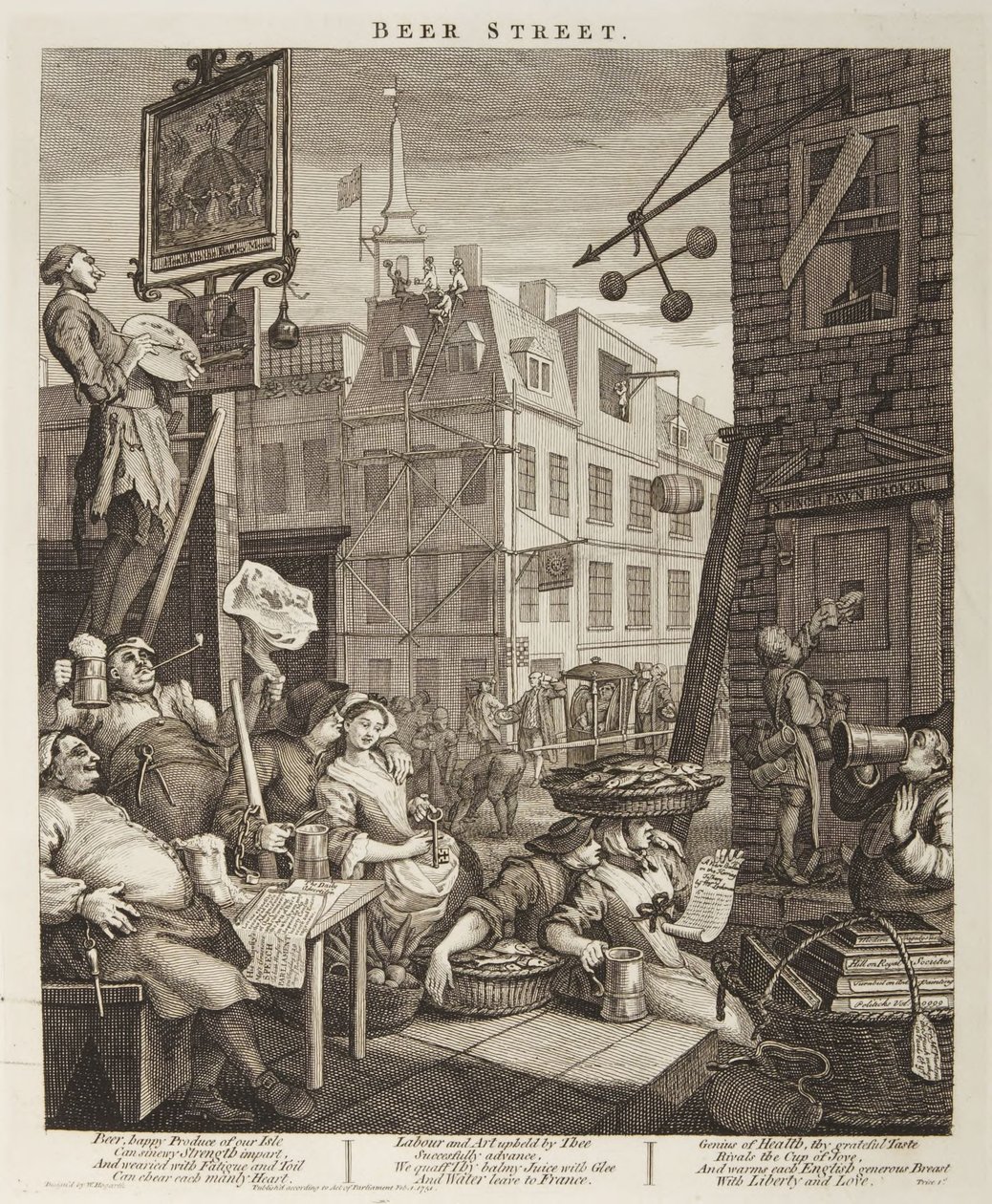 Pivní ulice od William Hogarth
