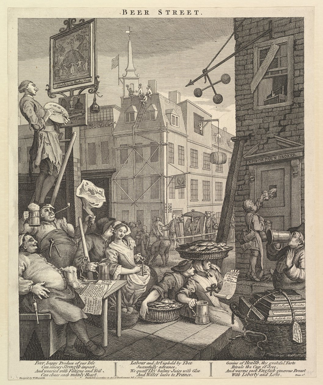 Pivní ulice od William Hogarth