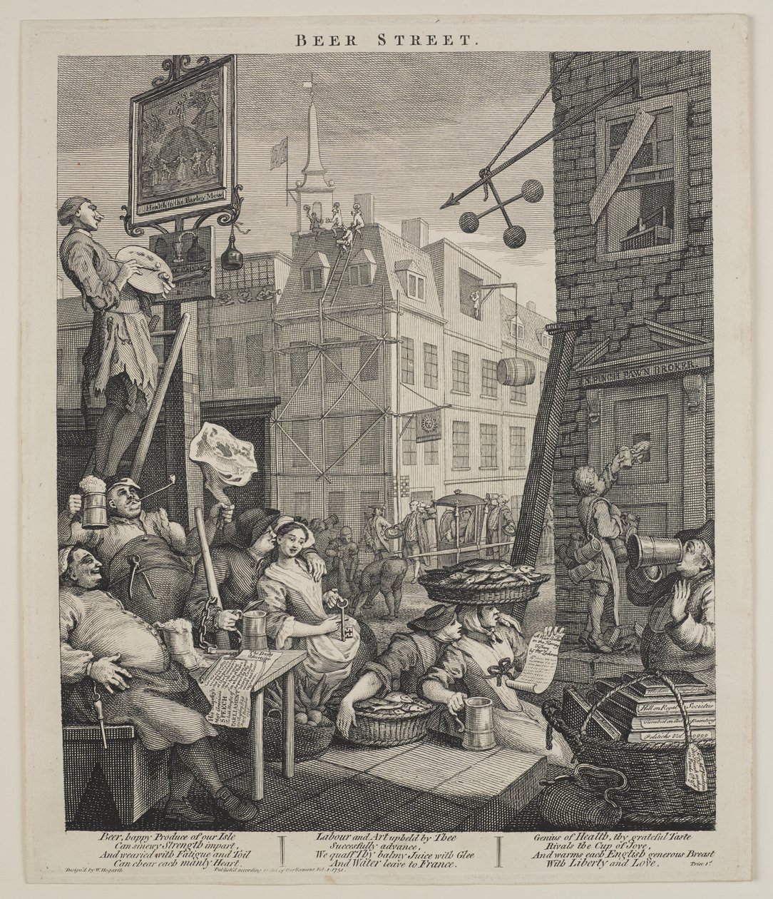Pivní ulice od William Hogarth