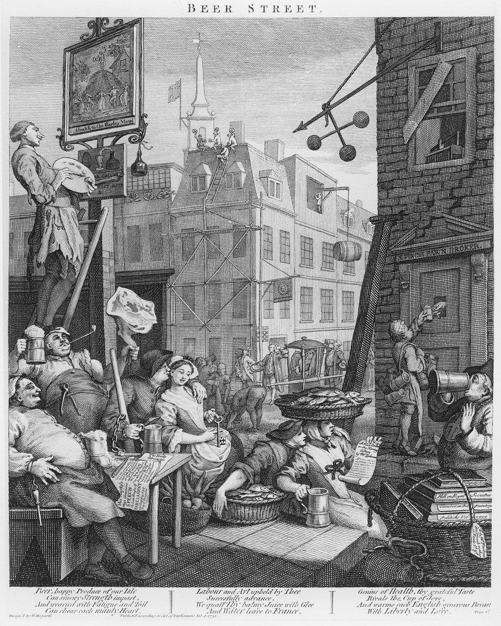 Pivní ulice od William Hogarth