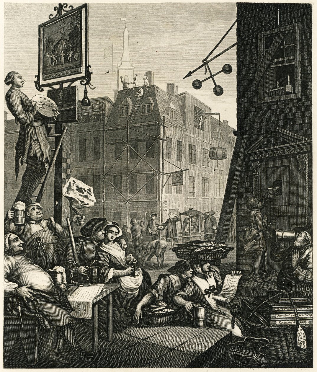 Pivní ulice, 1751. od William Hogarth