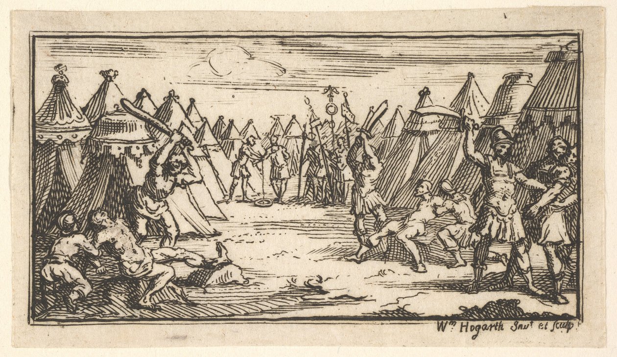 Zlomení nohou John Beaver, Římské vojenské tresty, 1725, po roce 1725. od William Hogarth