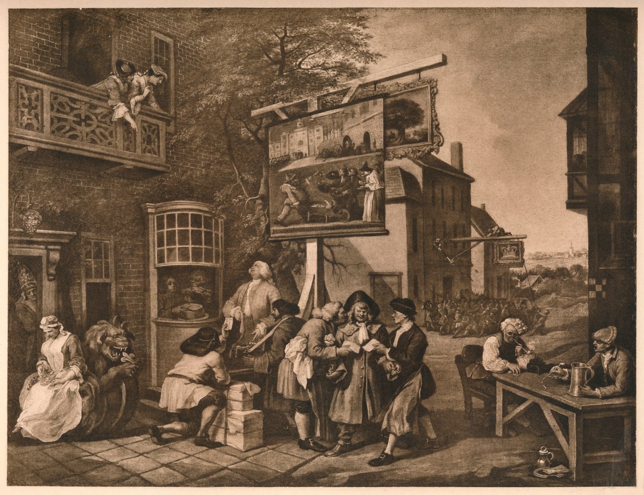 Agitace o hlasy, Talíř II z The Humours of an Election, 1757 od William Hogarth
