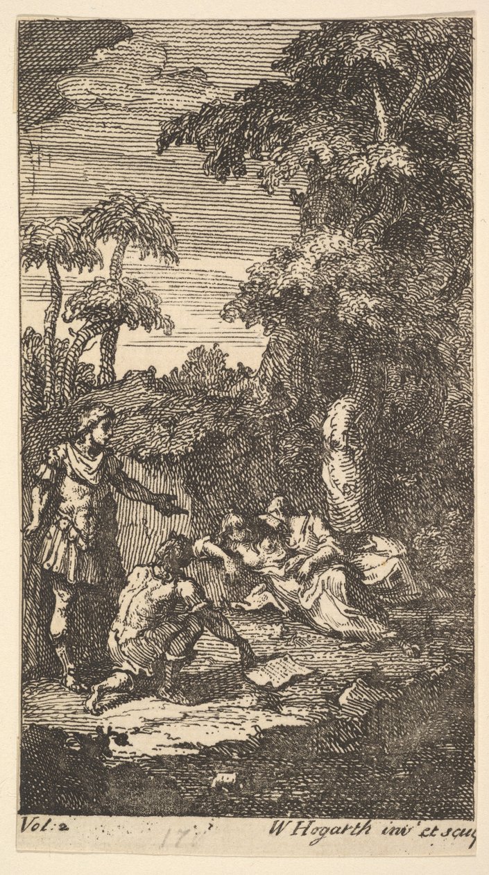 Cassandra, Frontispiece, sv. 2:, 1725. od William Hogarth