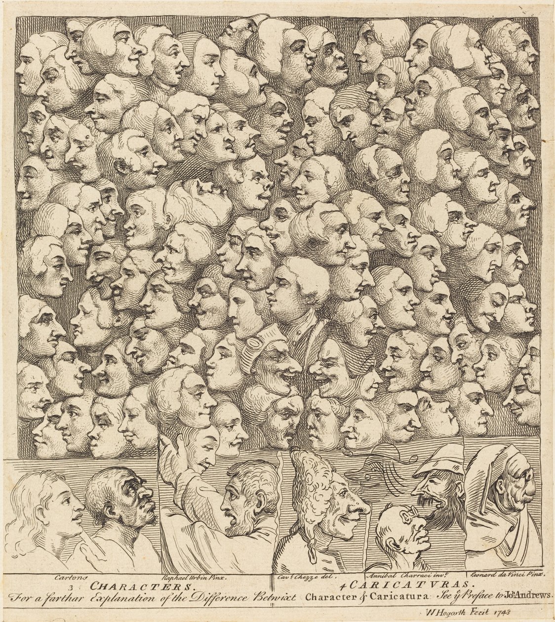Postavy a karikatury od William Hogarth