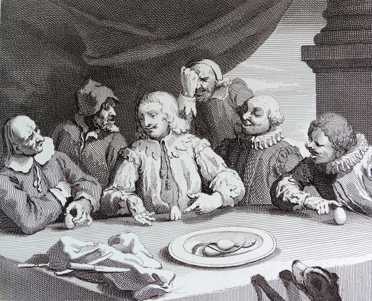 Kolumbus rikkoo munaa od William Hogarth