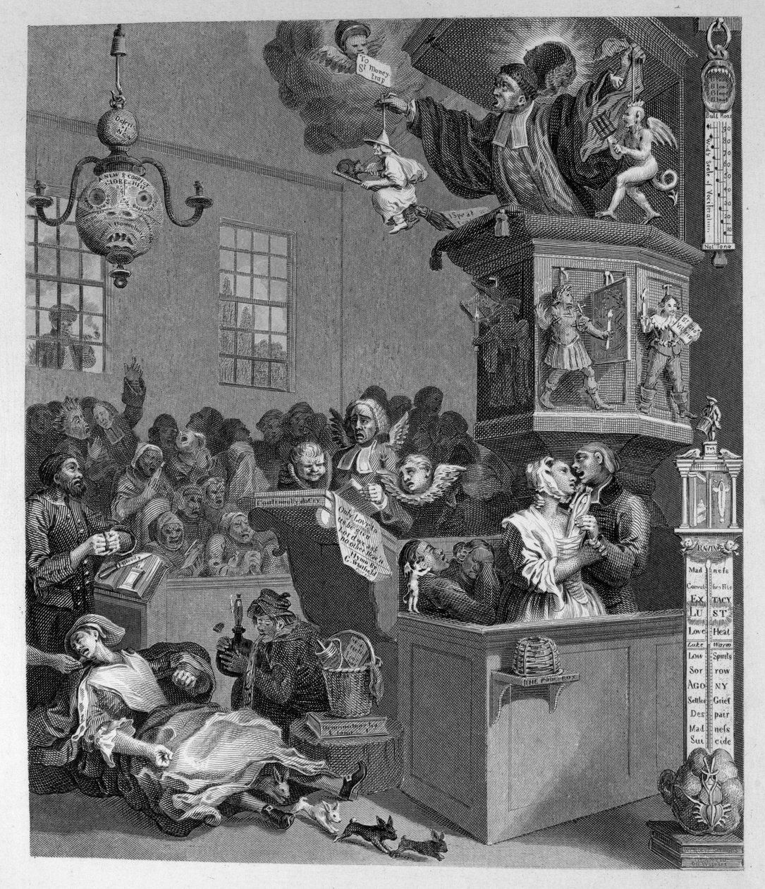 Důvěřivost, pověrčivost a fanatismus od William Hogarth