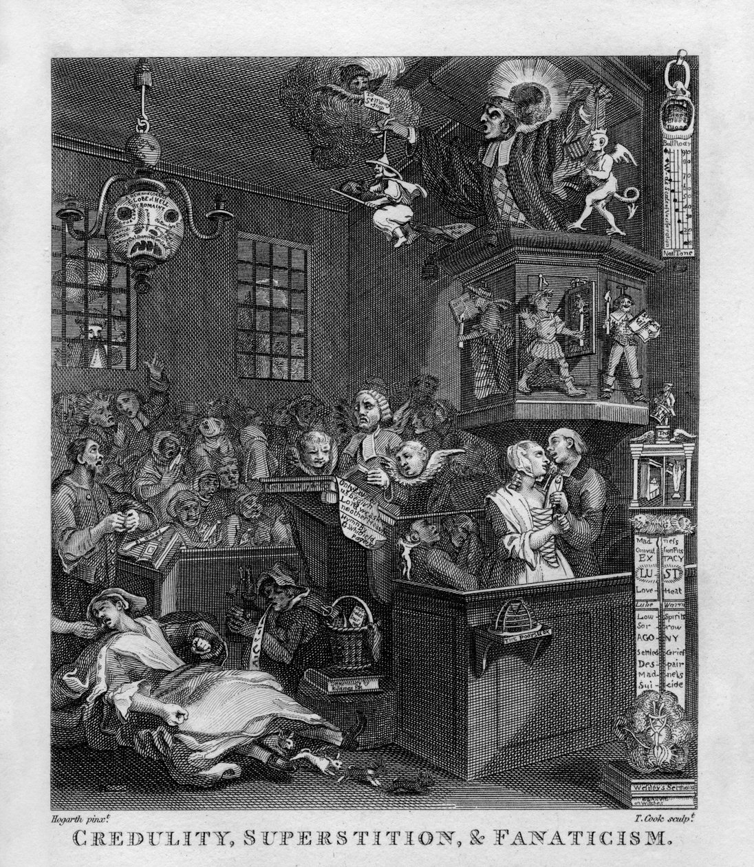 Důvěřivost, pověra a fanatismus William Hogarth od William Hogarth