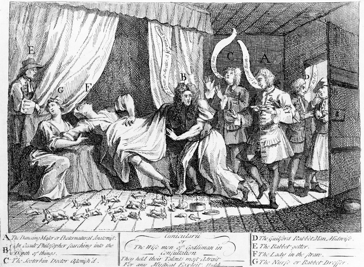 Cunicularii aneb The Wise Men of Godliman in Consulting, 1726 od William Hogarth