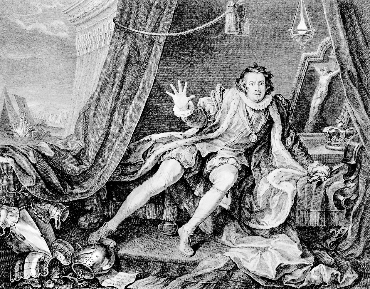 David Garrick jako Richard III, 1746. od William Hogarth