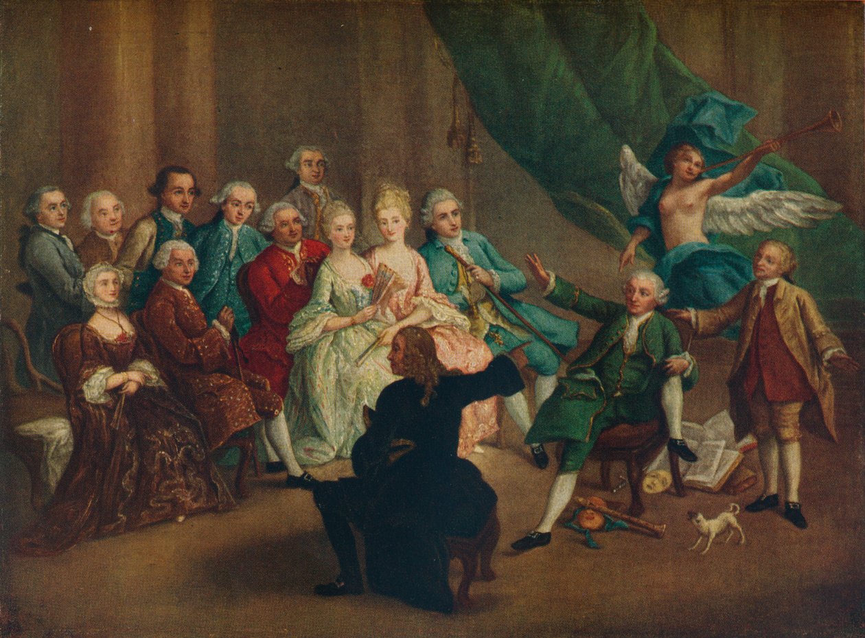 David Garrick v Zeleném pokoji, 18. století od William Hogarth