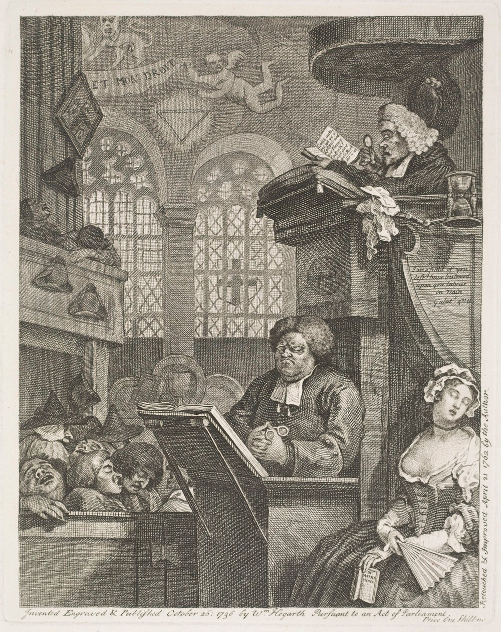Spící věřící od William Hogarth