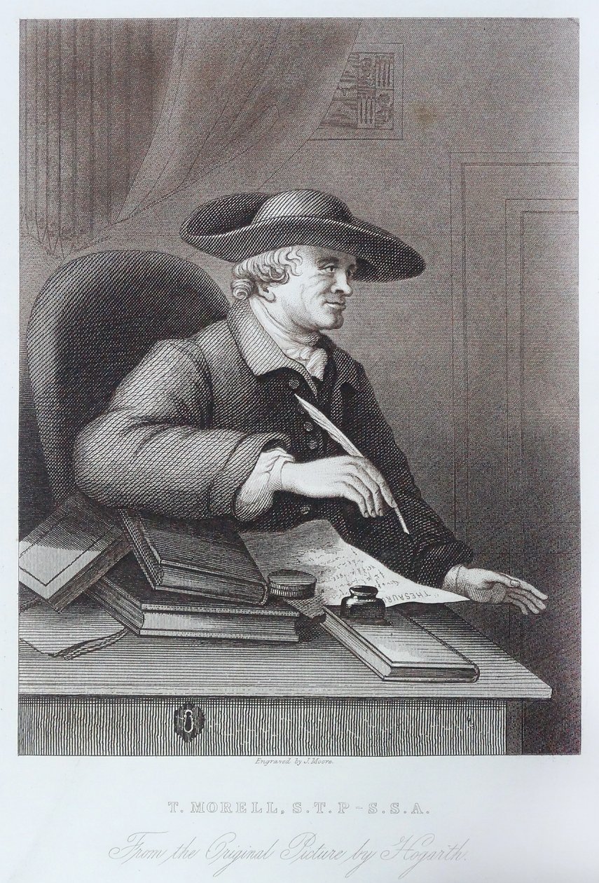 Rytina T. Morell od Williama Hogartha od William Hogarth