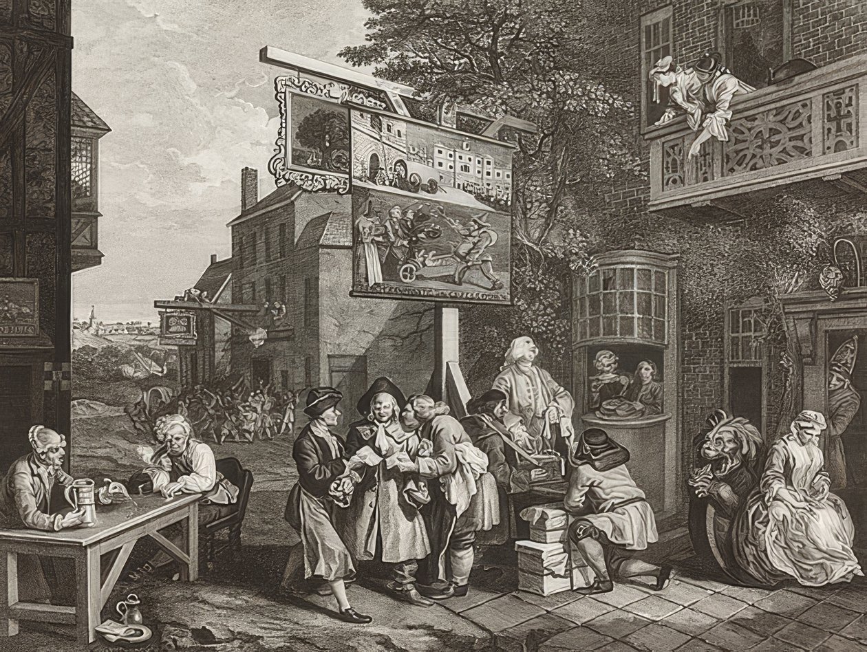 Čtyři tisky voleb / Všeobecné volby. List 2: Získávání hlasů. 1757 od William Hogarth
