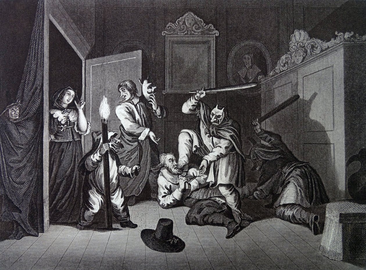 Etukappale Samuel Butlerin Hudibrasille od William Hogarth