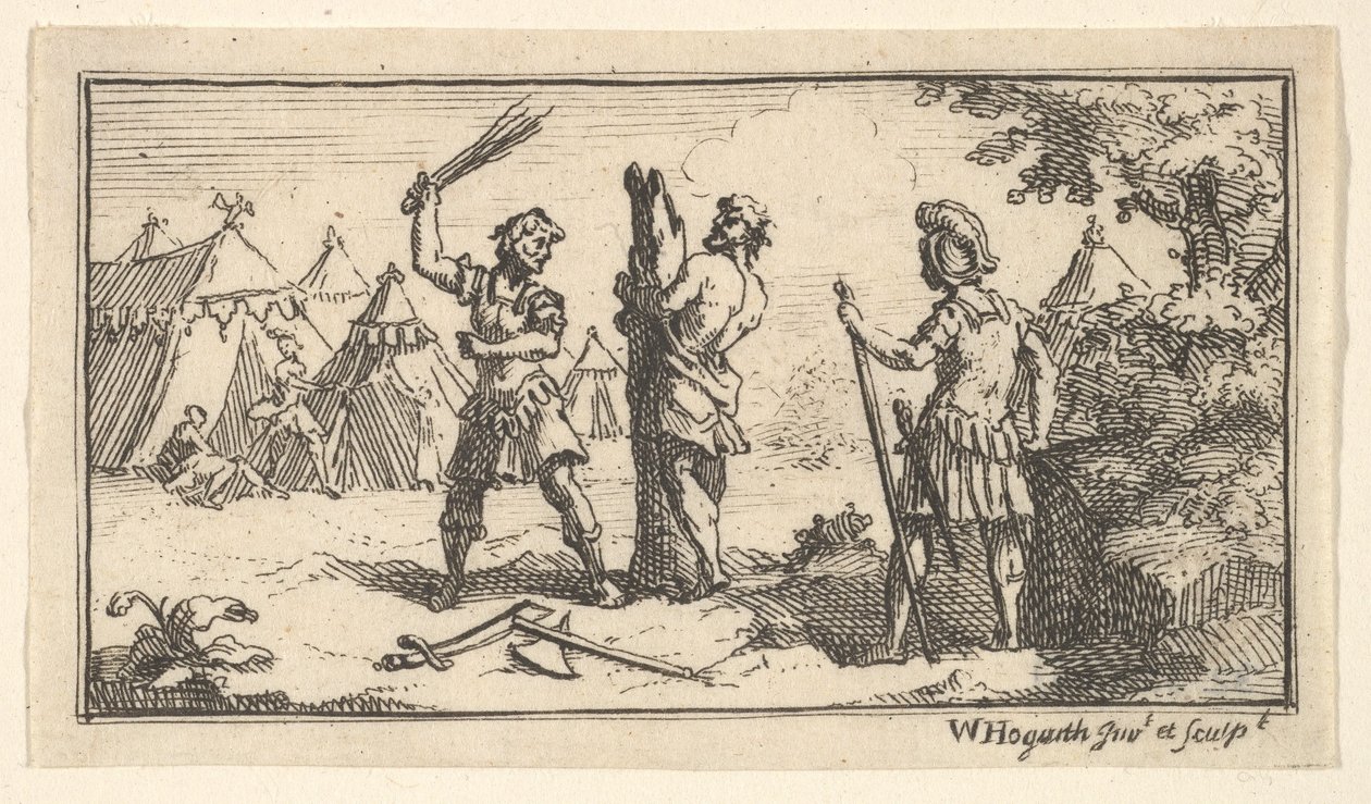Fustigatio John Beaver, Římské vojenské tresty, 1725, po 1725. od William Hogarth