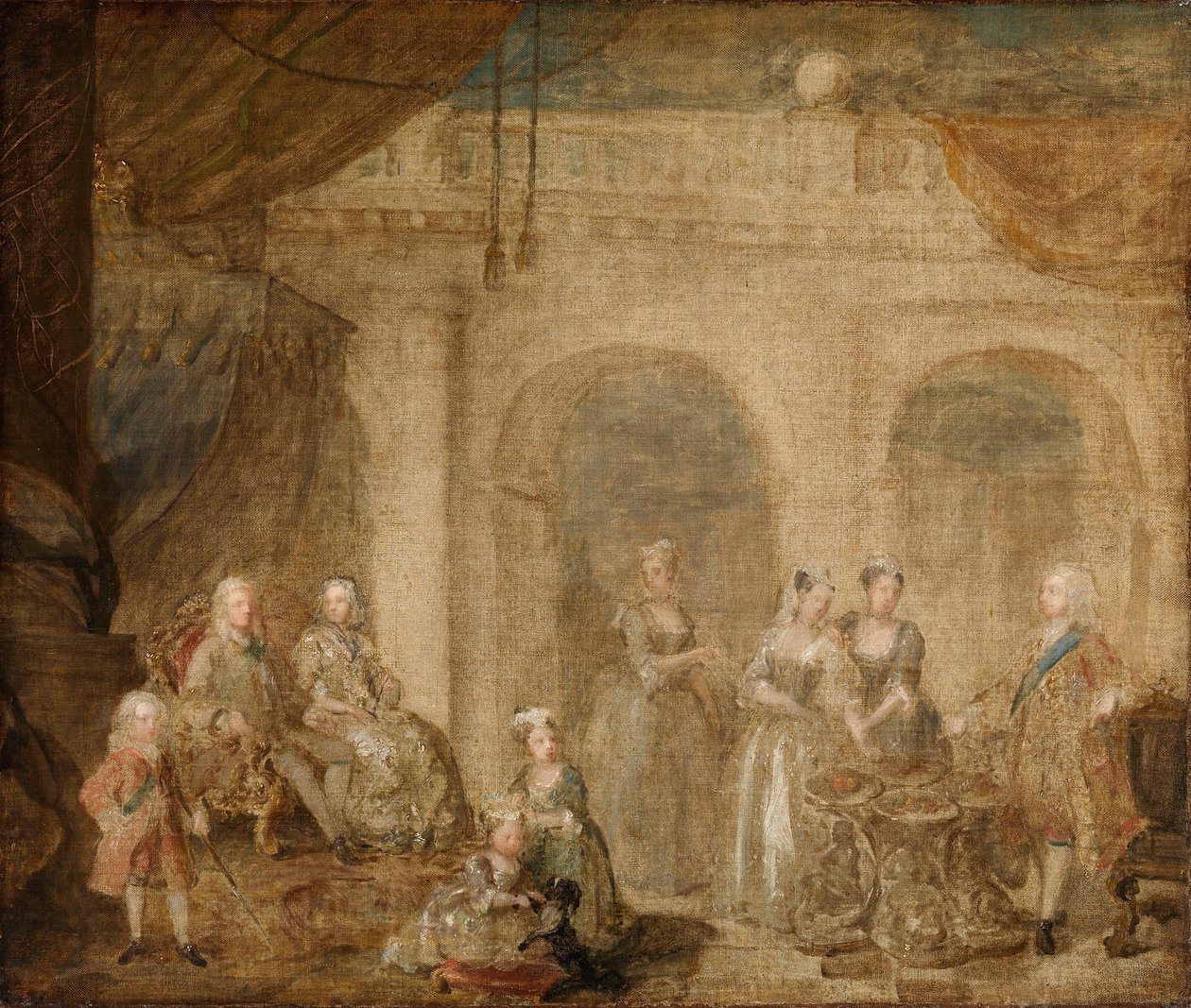Jiří II., král Anglie, a jeho rodina od William Hogarth
