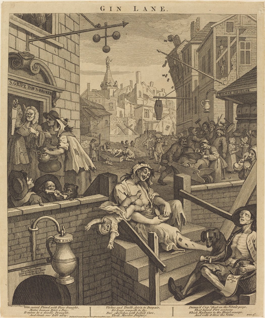 Gin Lane od William Hogarth
