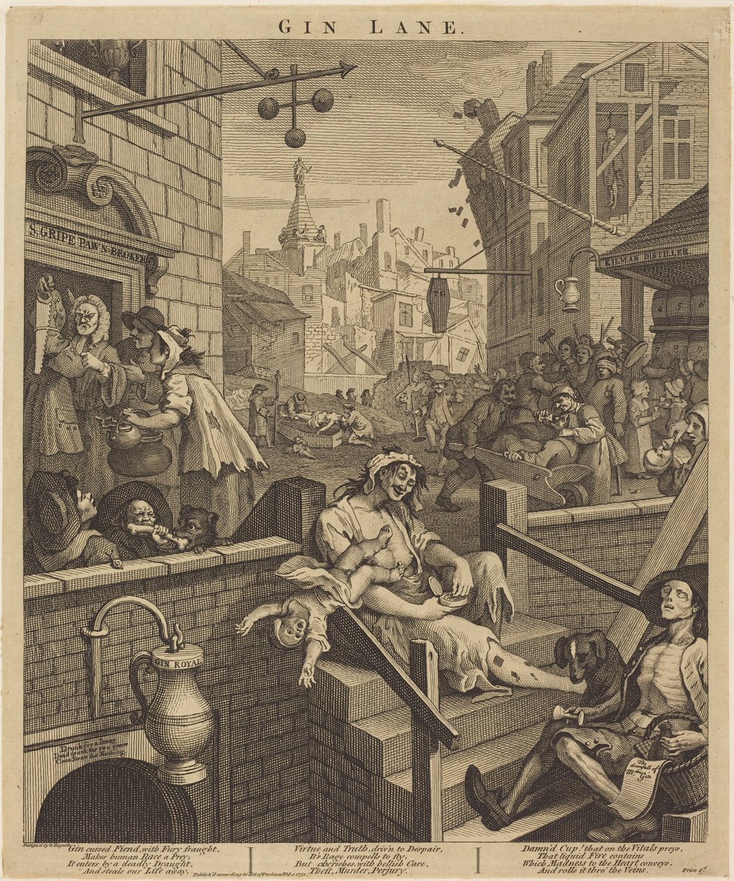 Gin Lane od William Hogarth
