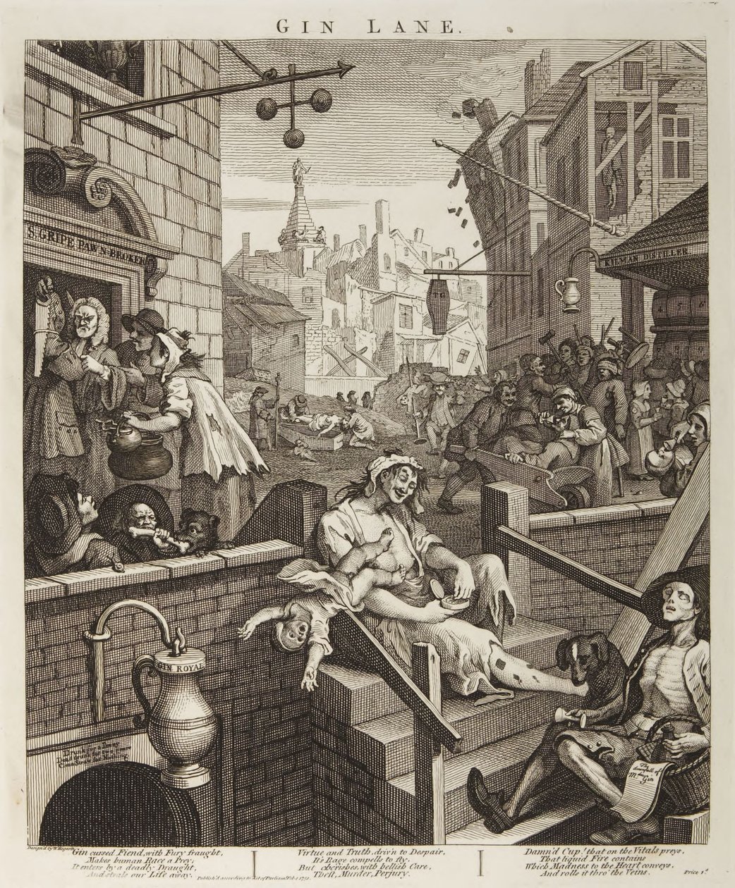 Gin Lane od William Hogarth