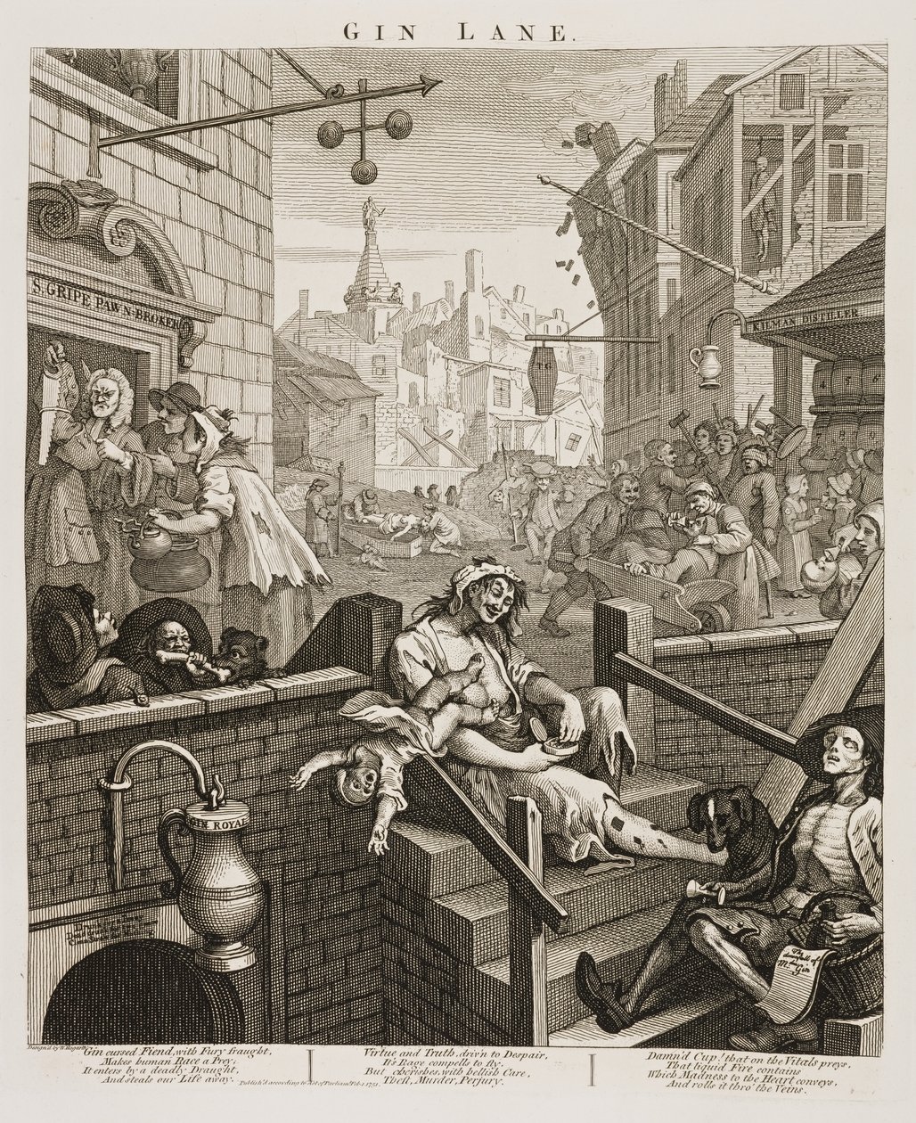 Gin Lane od William Hogarth
