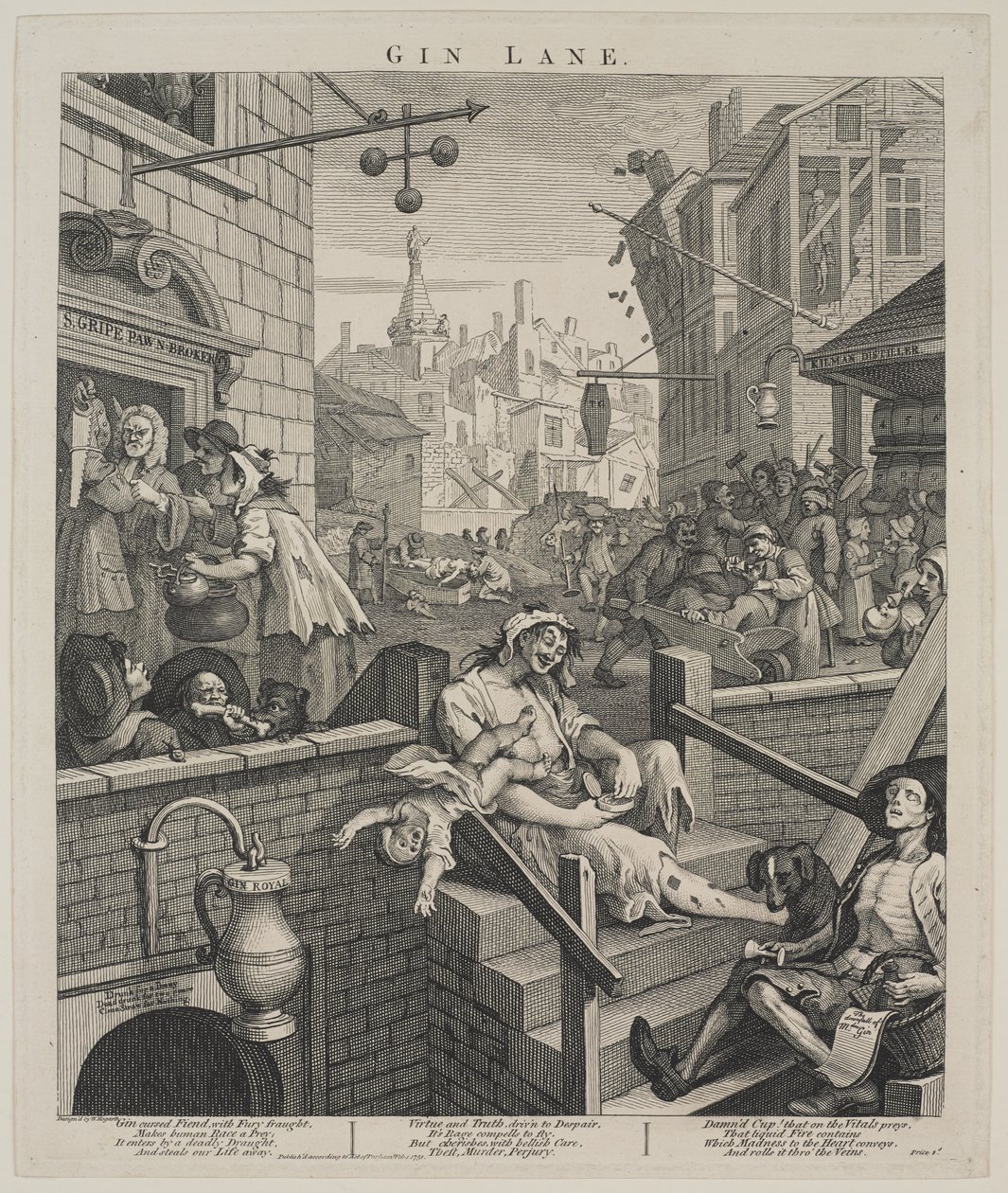 Gin Lane od William Hogarth