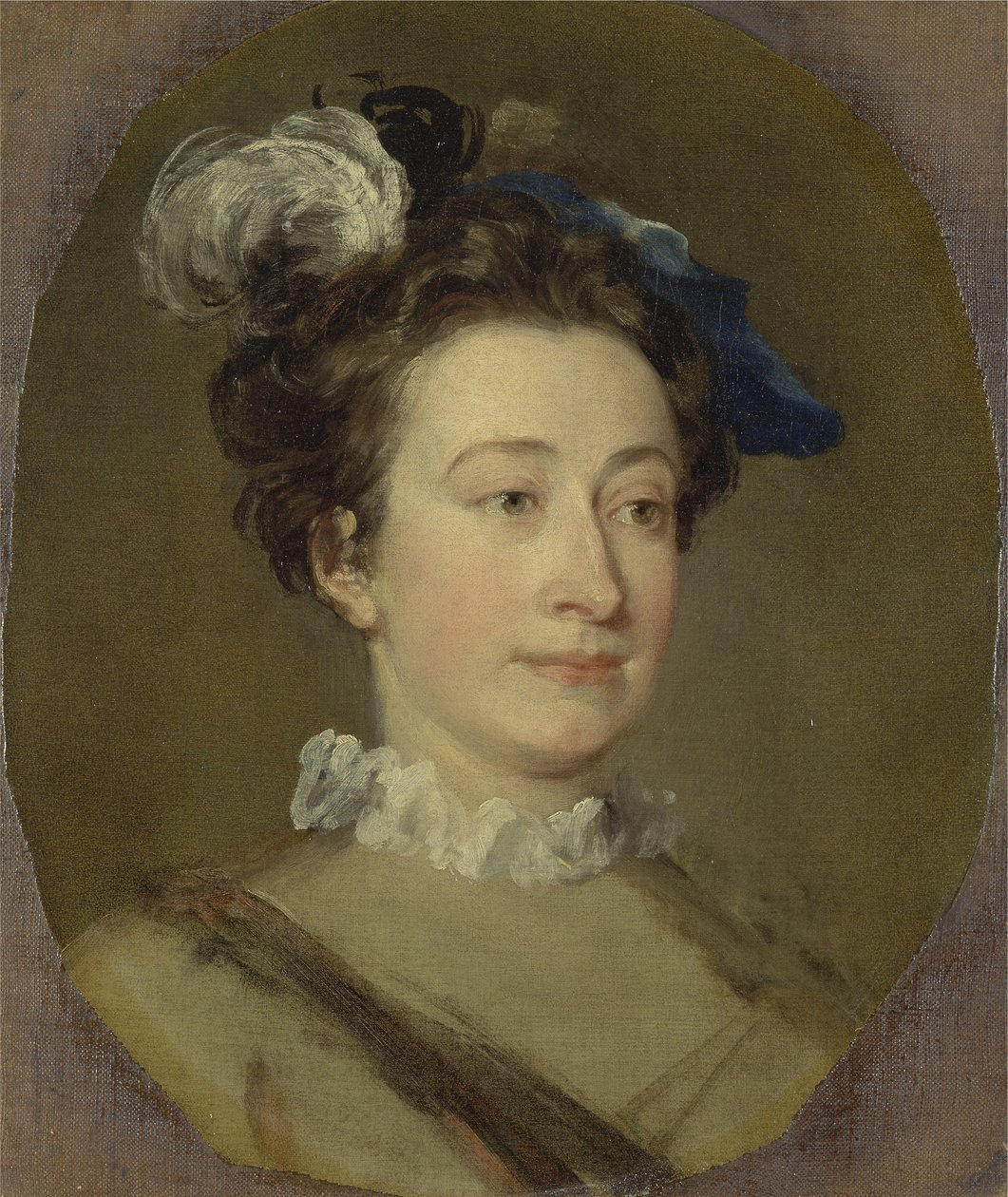 Dívka v chocholatém klobouku, cca 1740 (olej na plátně) od William Hogarth