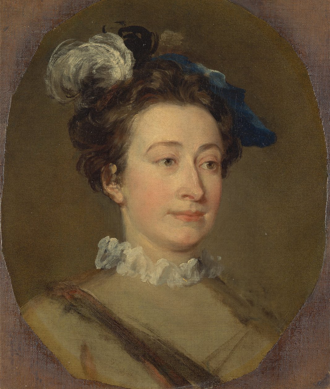 Dívka v opeřeném klobouku, ca. 1740. od William Hogarth
