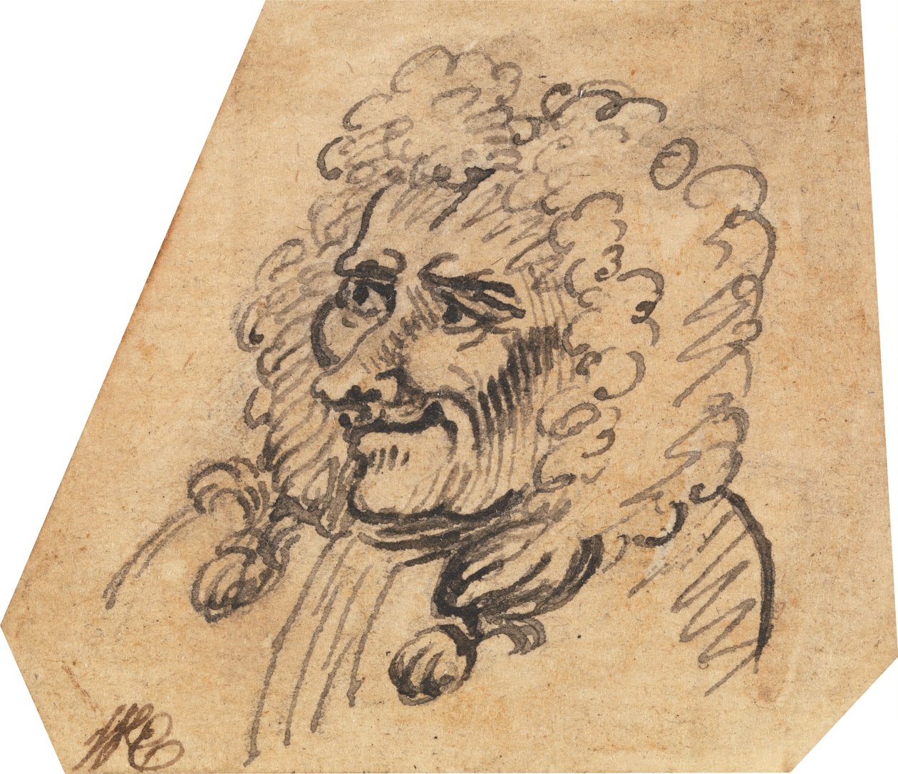 Grotesker Männerkopf od William Hogarth